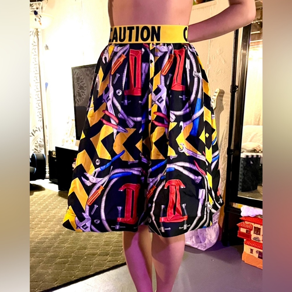 MOSCHINO boutique silk knee-length/midi skirt one of a kind collection
